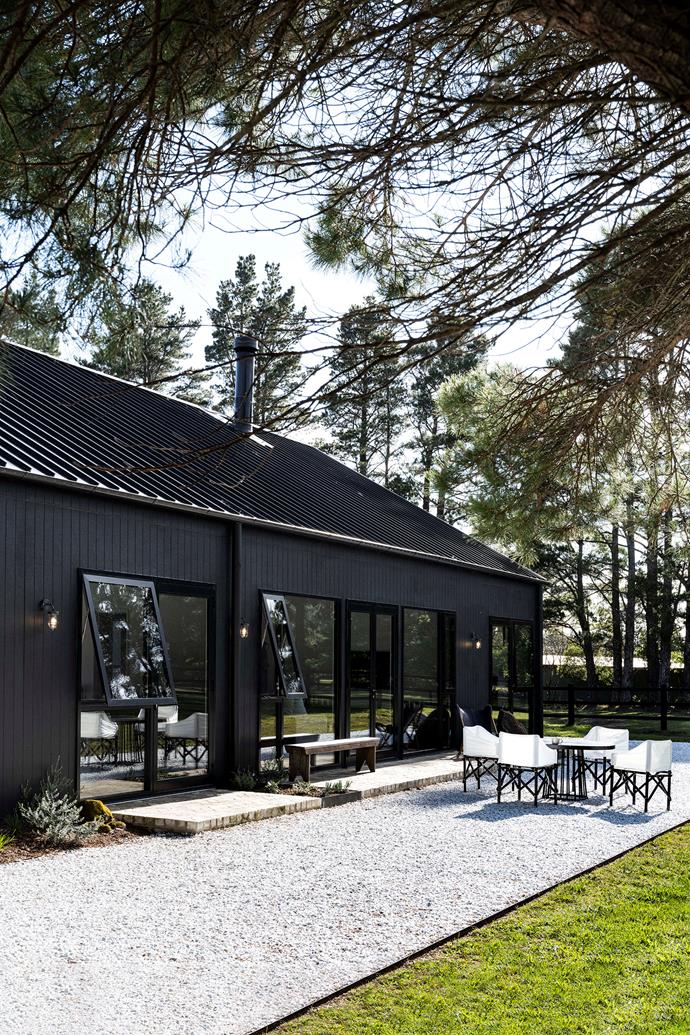When Hayley Priest finally got to build her dream home, it was always going to be a barn of some kind. And "It was always going to be black," she says, with a laugh. [The modern barn-style house](https://www.homestolove.com.au/modern-farmhouse-christmas-23227|target="_blank"), named The Highlands Black Barn, is influenced by Norwegian summer houses and New Zealand barn architecture.