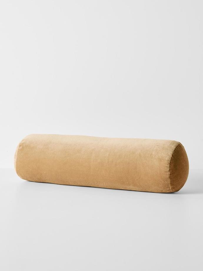 **[Luxury velvet bolster in Cashew, $79, Aura Home](https://www.aurahome.com.au/luxury-velvet-bolster-cashew|target="_blank"|rel="nofollow")**

Bolster cushions are back in Vogue and are a must for a beautifully styled bed. They look elegant on their own and they also provide the perfect finishing touch to an arrangement of pillows and throw cushions. This velvet bolster is available in a range of colourways to suit any scheme and style. [**SHOP NOW**](https://www.aurahome.com.au/luxury-velvet-bolster-cashew|target="_blank"|rel="nofollow")