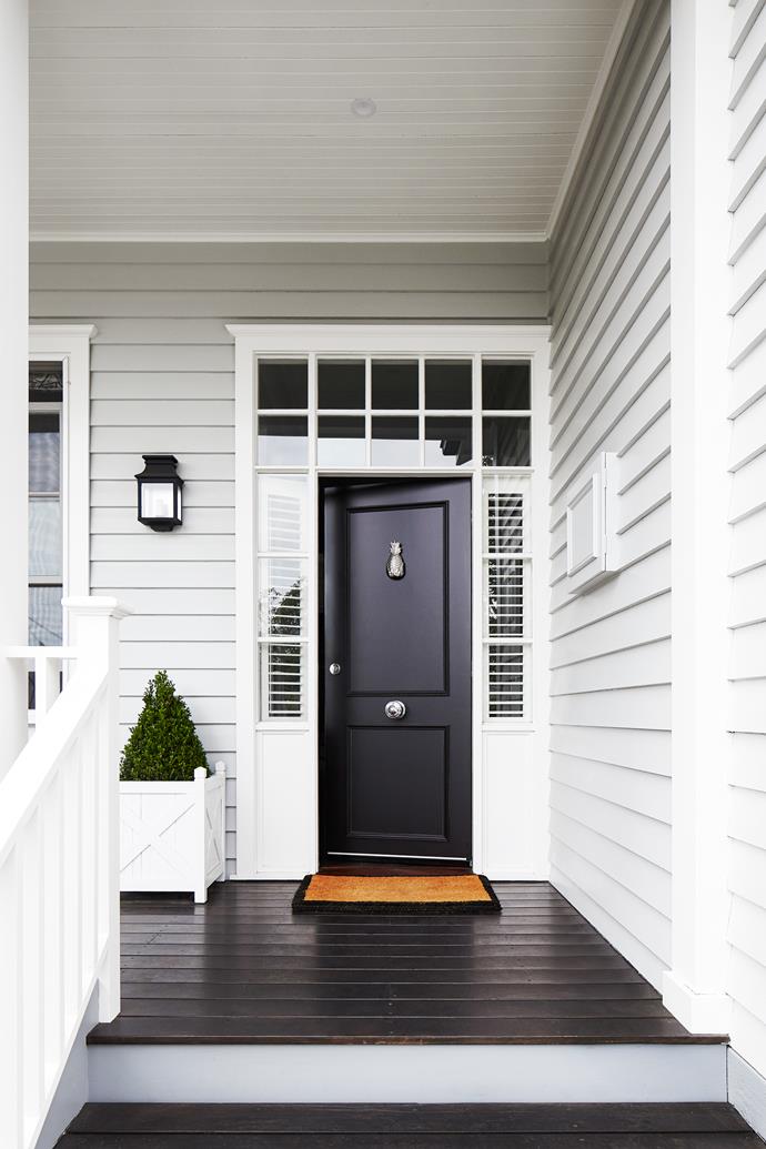 External wall cladding and a bold front door are essential elements in creating a Hamptons style exterior.