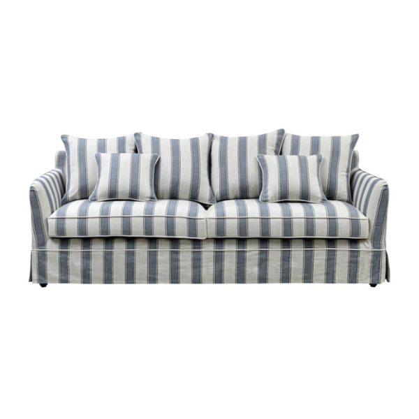 **[Noosa 3 seat sofa in Blue Sky Stripe, $1796.25 (usually $2395), OneWorld](https://oneworldcollection.com.au/products/noosa-3-seat-sofa-blue-sky-stripe|target="_blank"|rel="nofollow")**<br>
The denim and cream colourway of the Noosa 3 seat sofa offers a contemporary take on a classic look. Also available in a 2 seat option or armchair. **[SHOP NOW](https://oneworldcollection.com.au/products/noosa-3-seat-sofa-blue-sky-stripe|target="_blank"|rel="nofollow")**