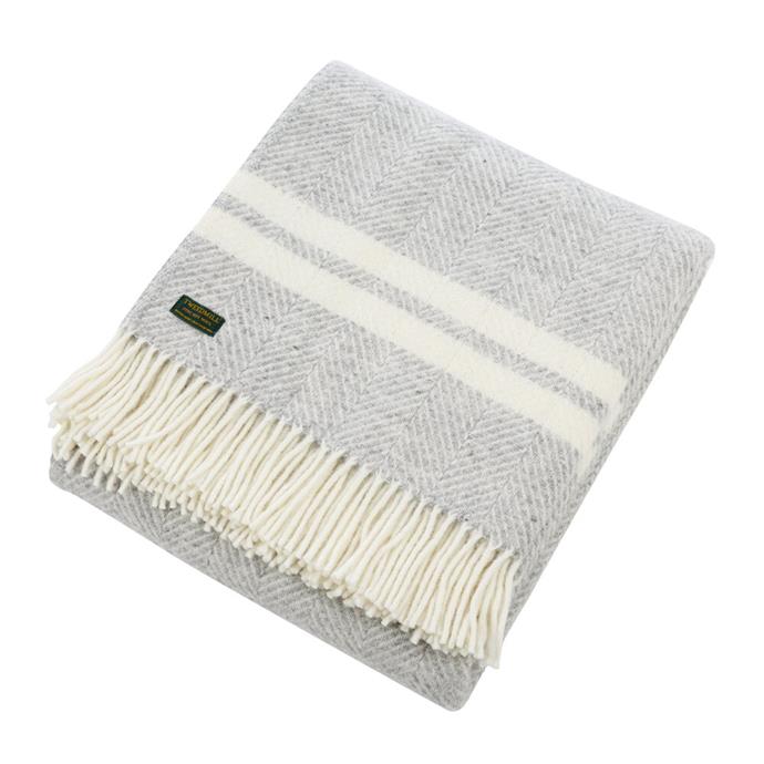 **[Tweedmill pure new wool Fishbone 2 stripe throw in Silver Grey & Cream, $126, Amara](https://www.amara.com/au/products/pure-new-wool-fishbone-2-stripe-throw-silver-grey-cream|target="_blank"|rel="nofollow")** 

If you can't resist a little pattern then you'll adore this subtle striped design by Tweedmill. Crafted from pure wool, the quality throw can double as a picnic rug and will last you a lifetime! **[SHOP NOW](https://www.amara.com/au/products/pure-new-wool-fishbone-2-stripe-throw-silver-grey-cream|target="_blank"|rel="nofollow")**