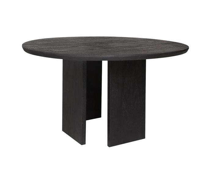 **[Seidon dining table, $1104 (usually $1299)](https://www.freedom.com.au/product/24427579|target="_blank"|rel="nofollow")** 
Crafted from solid mango wood and sandblasted to give it a unique textured finish, this round dining table makes a statement before it's even set. It's round top design means it can also fit into small nooks in your home.
**[SHOP NOW](https://www.freedom.com.au/product/24427579|target="_blank"|rel="nofollow")**.