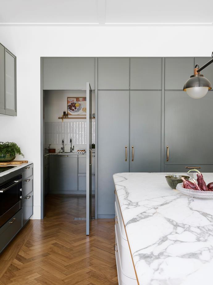 The butler's pantry in [this renovated California bungalow](https://www.homestolove.com.au/historic-bungalow-renovation-22538|target="_blank") is discreetly positioned to look like just another cupboard.