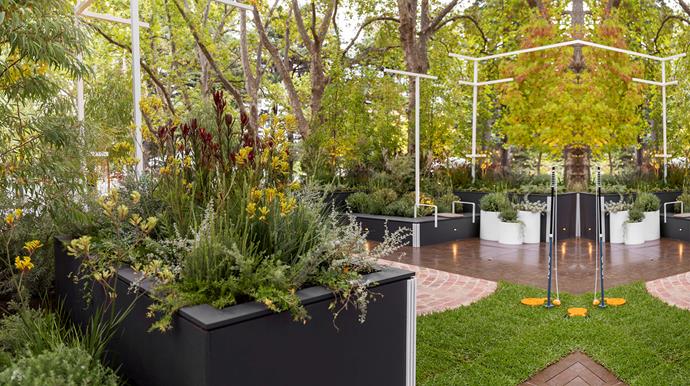 Wide paths, generous circulation space, abundant seating and discreet handrails featured in the garden.