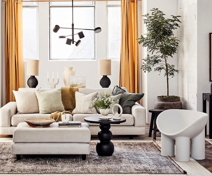 Beautifully styled living room featuring the Roly Poly chair