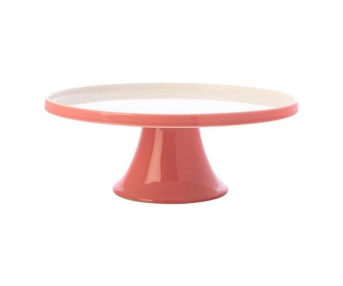 **[Maxwell & Williams 'Mezze' cake stand in Coral, $15 (usually $39.95), Myer](https://www.myer.com.au/p/maxwell-williams-mezze-cake-stand-30cm-coral-boxed|target="_blank"|rel="nofollow")**

At a generous 30cm, this lovely ceramic cake stand has a little sister size of 20cm which can be stacked on top for a high tea effect. The plain white surface comes with four base colour options - Denim, Salmon, Ochre and Coral as seen here. All are gift boxed and part of an entire range of tableware so the possibilities to mix and match for a colourful tablescape are endless. **[SHOP NOW](https://www.myer.com.au/p/maxwell-williams-mezze-cake-stand-30cm-coral-boxed|target="_blank"|rel="nofollow")**