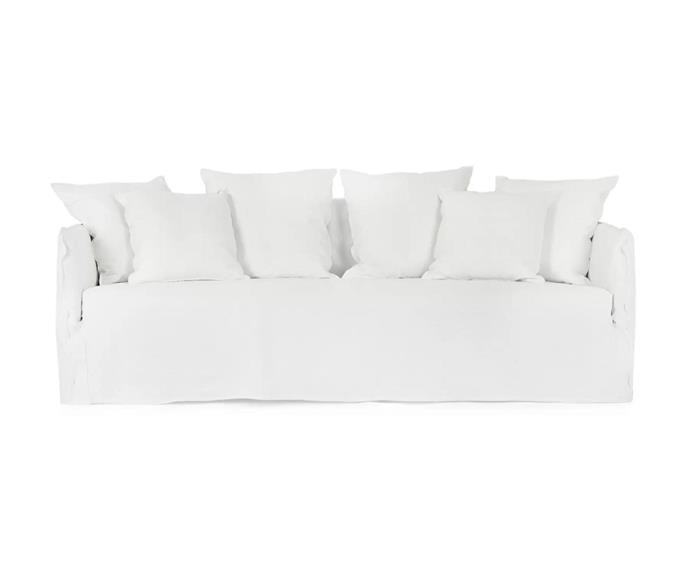 **[Bronte Italian linen slipcover sofa in White, from $2499, Lounge Lovers](https://www.loungelovers.com.au/so3sbronwhi00-italian-linen-white|target="_blank"|rel="nofollow")**  

Slouchy, yet sleek, the beautiful quality of Italian linen is the hero of this sofa. With a removable cover that's also available in light grey and khaki, with it's upright profile and generous loose cushions it's the perfect shape for any style home, from coastal through country to contemporary styles. **[SHOP NOW](https://www.loungelovers.com.au/so3sbronwhi00-italian-linen-white|target="_blank"|rel="nofollow")**