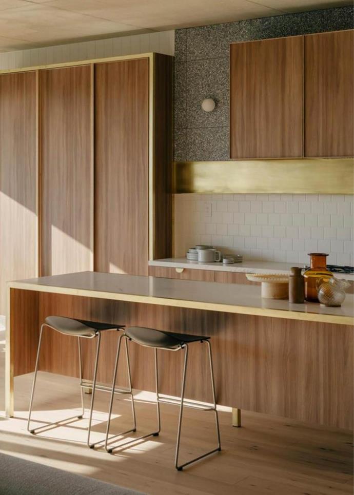 The matching pale flooring, island bench and joinery of this [Fitzroy apartment](https://www.homestolove.com.au/modernist-apartment-with-timeless-appeal-21754|target="_blank") create a timeless neutral scheme.  