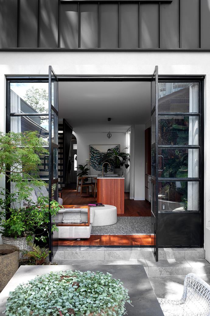 Because this house is compact, the natural light and connection to the garden is vital."We are partial to plants and love the open-plan living area, which opens right onto the courtyard," says Cat."It's been great for hosting parties."