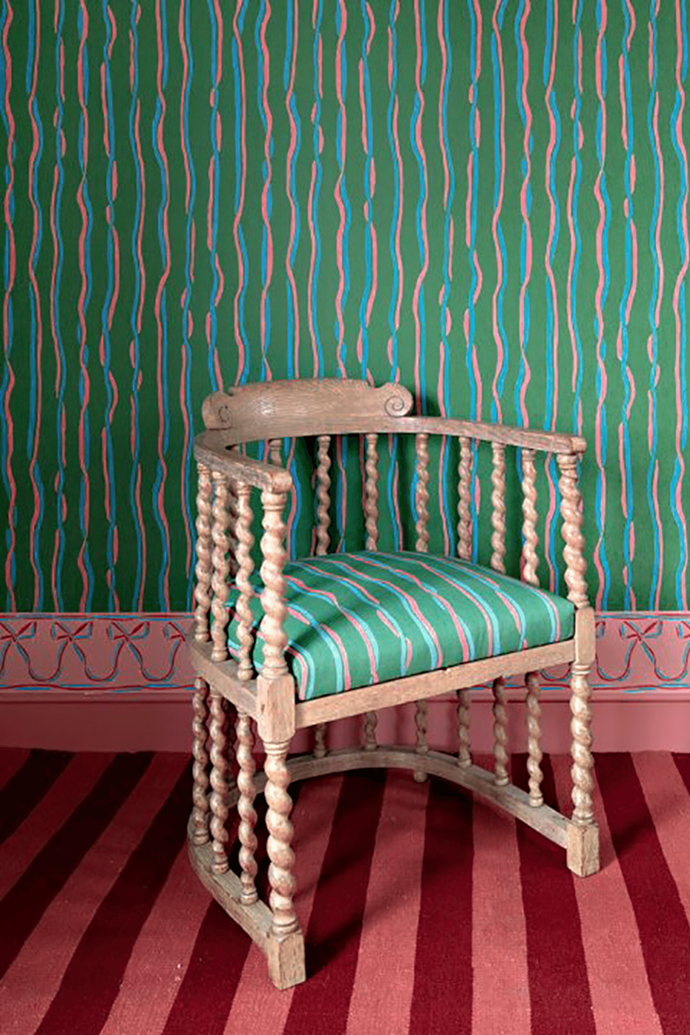 **Common Room** Want to wrap your interiors like they're a present to yourself? Now you can with this gorgeous wallpaper: 'Ribbons Wrap You Up' by Susie Green. [Commonroom.co](https://commonroom.co/|target="_blank"|rel="nofollow")