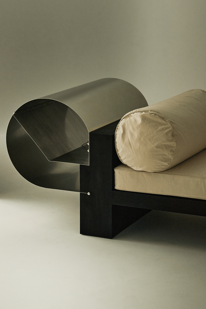 **Olivia Bossy** Disinterested in "globally pleasing" products, the Sydney designer has released her first furniture collection, featuring this stainless-steel and ebonised Tasmanian blackwood daybed with cotton upholstery. We're *very* interested. [Oliviabossy.com](https://www.oliviabossy.com/|target="_blank"|rel="nofollow")