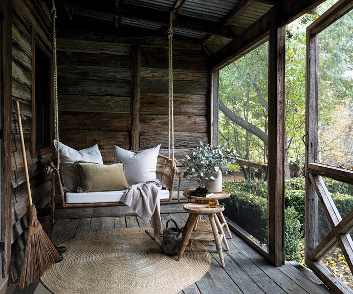 That exudes calm and warmth; while away the days in the hanging chair overlooking the gardens.