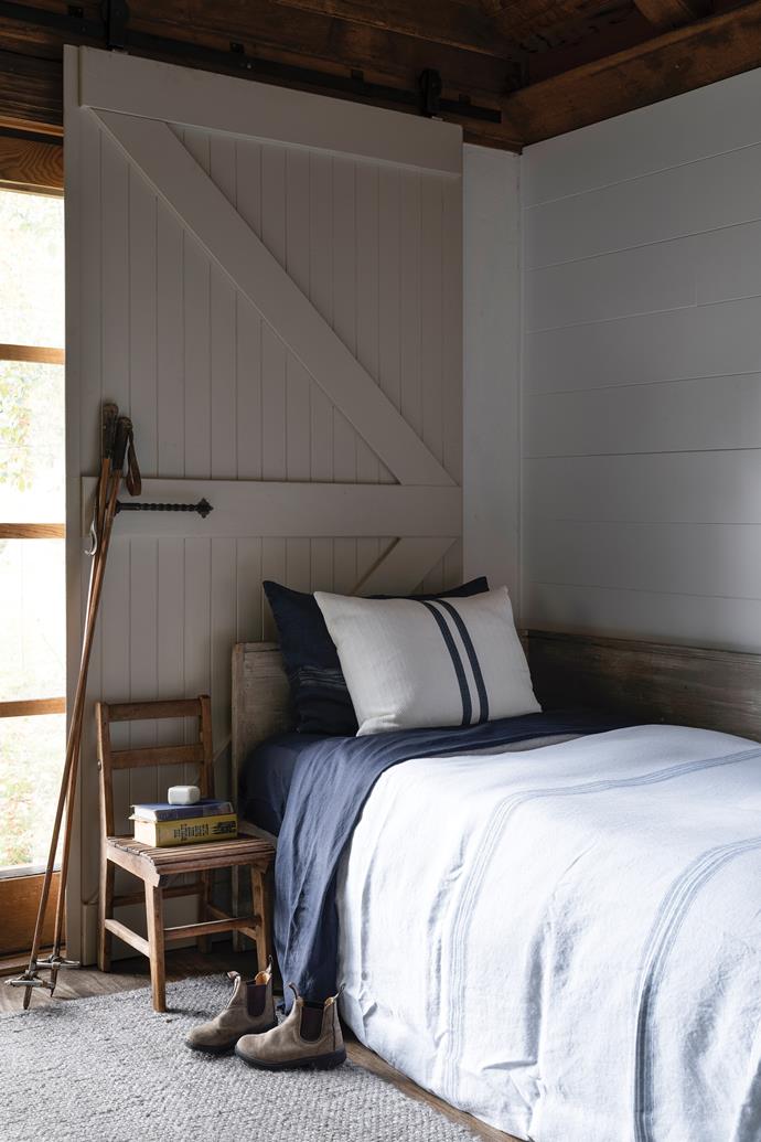 A divine day bed makes the garden bedroom ideal for a family stay, or guests can simply nestle in with a good book while watching kangaroos in the paddock.