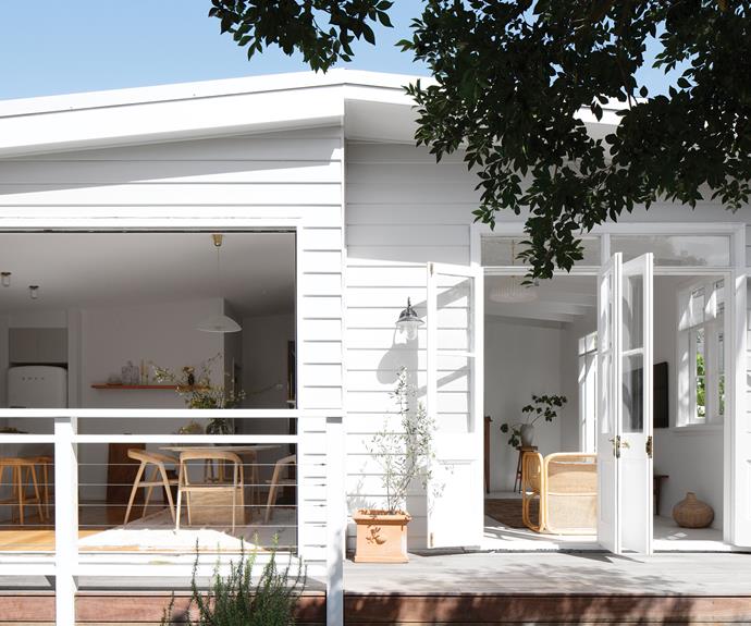 **EXTERIOR** [French doors and bifolds](https://www.homestolove.com.au/window-and-door-styles-14811|target="_blank") ensure the house is as open as possible.