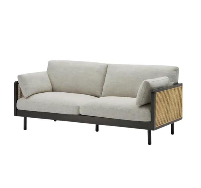 **[Lucia cane sofa in Black, $1799, Castlery](https://www.castlery.com/au/products/lucia-cane-sofa-black|target="_blank"|rel="nofollow")**<br>If you're looking to make a design statement with your sofa, then this stunning rubber wood sofa with natural cane detailing could be the one for you. A solid timber frame is encased with cane webbing which provides a textural counterpoint to the soft-yet-durable linen-blend seating cushions. [**SHOP NOW**](https://www.castlery.com/au/products/lucia-cane-sofa-black|target="_blank"|rel="nofollow")