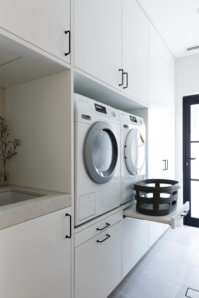 Clever and functional design was considered at every turn in the laundry.