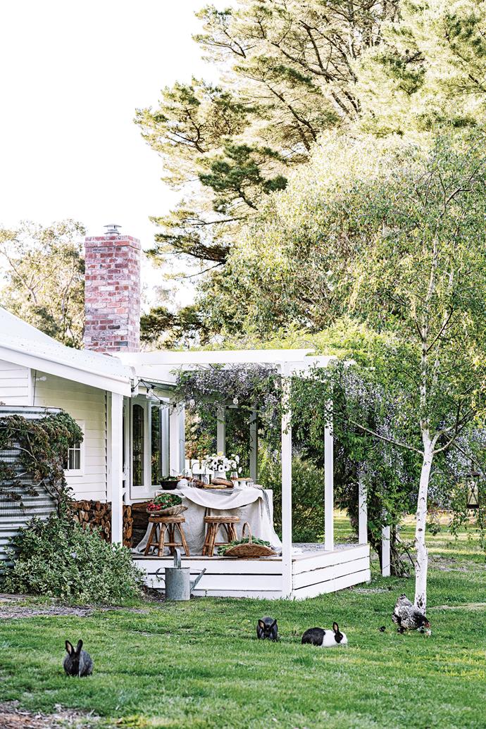 Once "wildly dilapidated" and hidden behind a thick screen of overgrown ivy, this [quaint cottage in the tiny town of Dry Diggings](https://www.homestolove.com.au/restored-heritage-cottage-dry-diggings-vic-23981|target="_blank") in Victoria was rescued by the loving and respectful hands of Sarah and Ben Fraser. "There's something magic about the sense of history at the property," says Sarah, 36. "It's like stepping into another world."