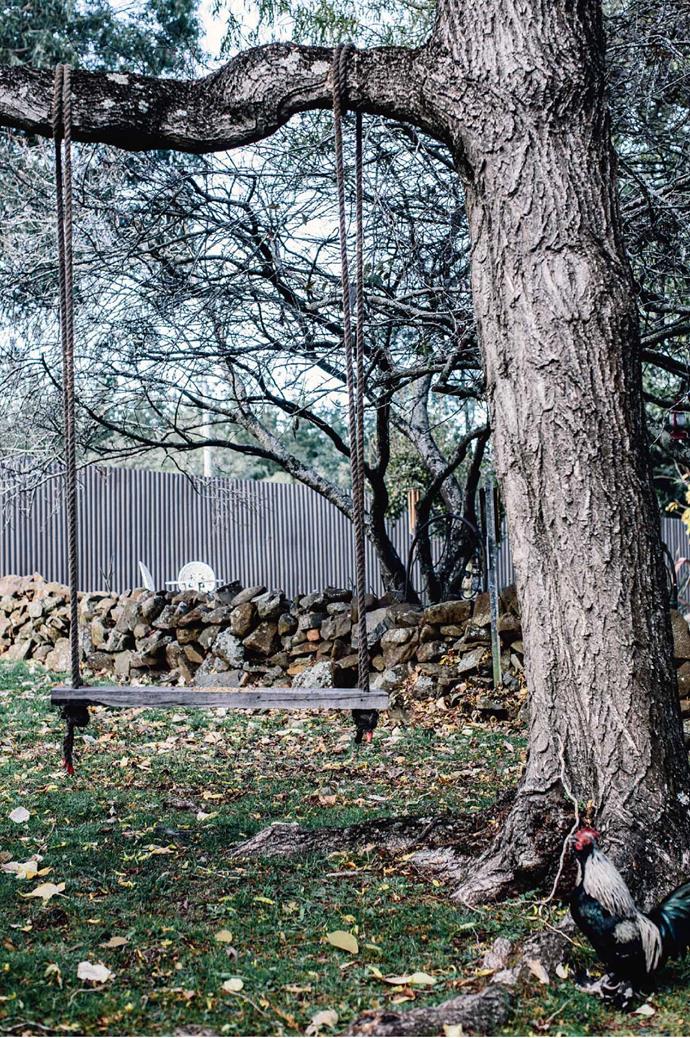 A swing is tethered to a willow tree in the garden. Life at The Black Hen continues to be imaginative, fulfilling and wonderfully balanced. You can purchase items from [The Black Hen's official website](https://the-black-hen.myshopify.com/|target="_blank"|rel="nofollow").