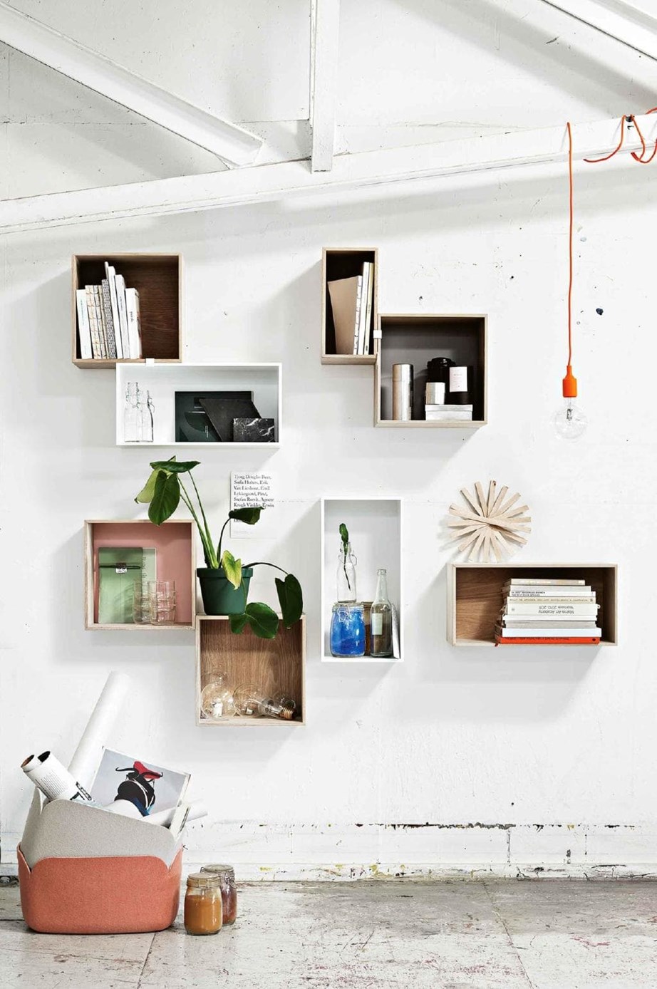 If you create your own storage system, you can adapt the units to suit your apartment. Select a few wall storage units like this to create scenes with objects or artworks, while others can be more functionally used to collect and store items like magazines and books. Add or subtract extra shelves, then snap them into place with the clips provided.

[**SHOP: Muuto Mini Stacked Shelving System, Living Edge**](https://livingedge.com.au/storage/shelving/muuto-mini_stacked_storage_system_2.0/MU-MINISTACK.html?experience=home|target="_blank"|rel="nofollow")