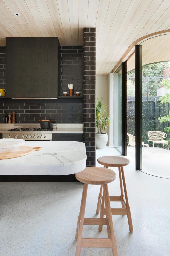 **Render it** But, if exposed brick isn't your thing, why not try rendering it instead? Here the bricks have been rendered in charcoal, leaving them with a more sleek visual appeal.