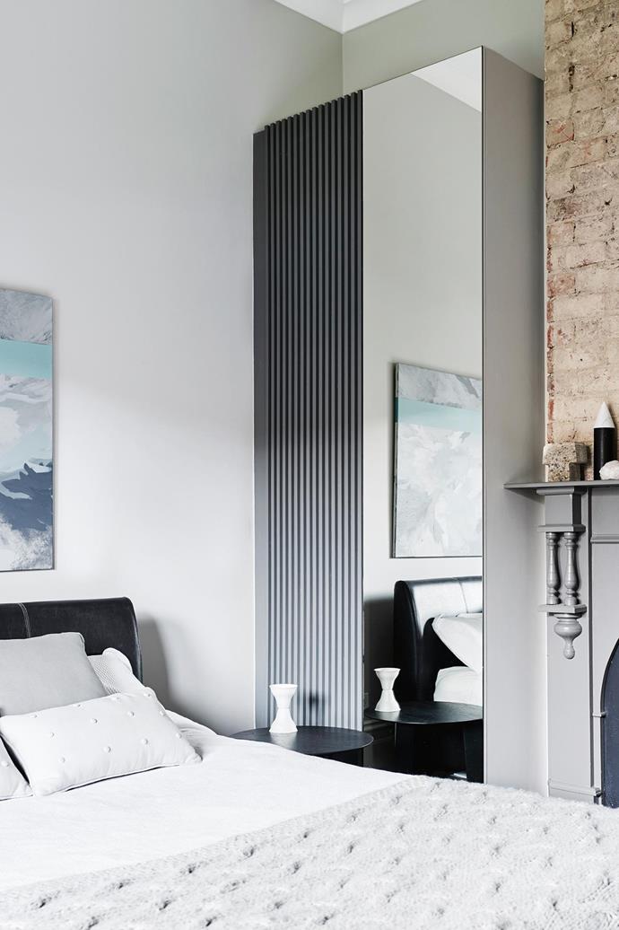 **Small space** Limiting the colour palette – here it's a calming combo of grey and white with black accents – is a smart move in a snug room. A mirrored wardrobe slotted into a niche increases the sense of space. *Design: [George Marks Design](http://georgemarksdesign.com/|target="_blank"|rel="nofollow"). Build: Black Fox Builders (0424 136 199). Artwork: [Georgie Marks](http://georgemarksdesign.com/|target="_blank"|rel="nofollow"). Styling: Marsha Golemac. Photography: Brooke Holm*.