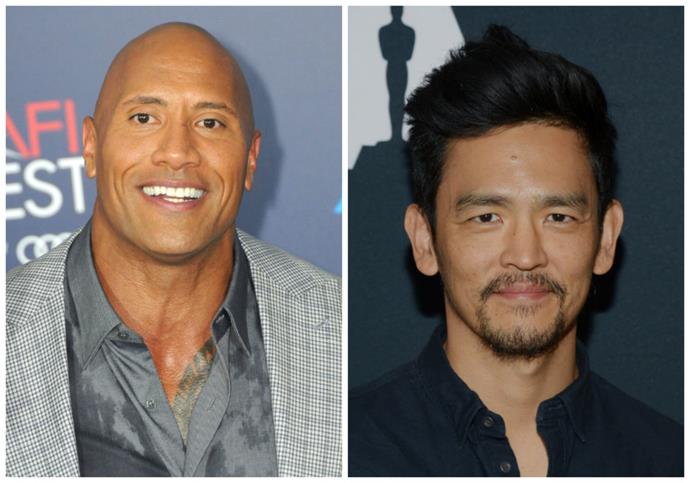 **Dwayne 'The Rock' Johnson** and **John Cho** both turned 44 this year, but we can’t tell who’s aged better! Well The Rock is, er, musclier…