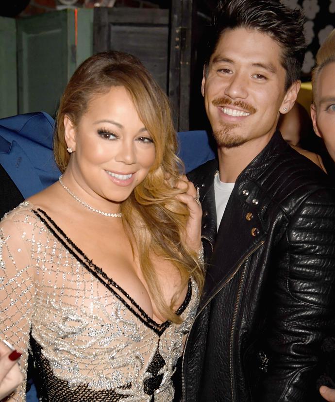Sparks seem to be flying between Mariah and Bryan (R) on her show *Mariah's World*