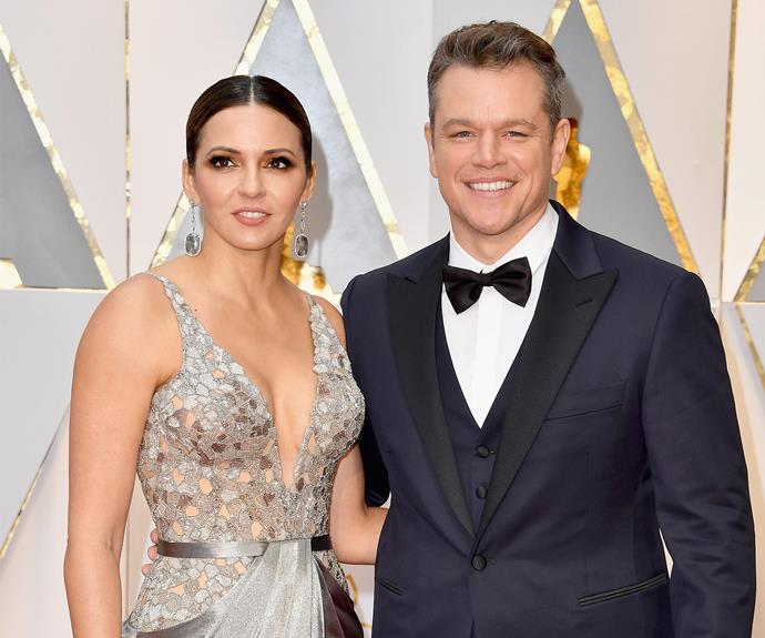 Matt Damon and his wife Luciana Barroso.