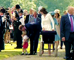 We can just imagine William noticing Prince George is up to no good...