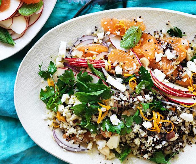 Try this [five grain salad with feta and oranges](http://www.foodtolove.com.au/recipes/five-grain-salad-with-feta-and-oranges-32800|target="_blank") for a sweet and nutty side dish!