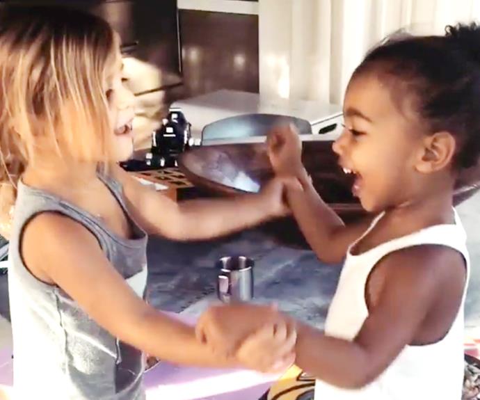 Four-year-old Penelope is the perfect playmate for cousin North, three.