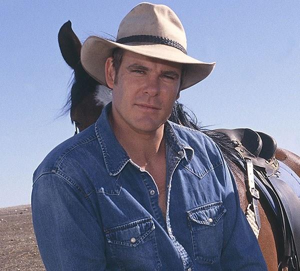 **Then: Aaron Jeffery**
<br><br>
Aaron played Alex Ryan, the owner of Killarney, neighbouring property of Drover's Run. He was killed in an early episode of the final season after being crushed in a freak accident.