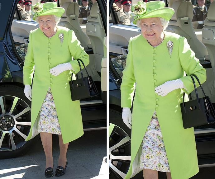 And even the Queen of colour herself went all out in 2014, stepping out in a delightfully green ensemble for D-Day Commemorations.