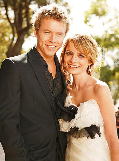 **Aden & Belle**

Never have the vows "in sickness and in health" meant more than on the day of Belle and Aden's wedding.  It was a bittersweet occasion, as Belle (Jessica Tovey) had terminal cancer and wasn't expected to live long.  "Babe, I'd be a fool not to marry you," Aden (Todd Lasance) told Belle. 
<br><br>
Jessica told *TV WEEK* when she does marry, her own wedding will be slightly different to her on-screen trips down the aisle. 
<br><br>
"After wearing so many wedding dresses, I'll probably just get married in shorts and a T-shirt!" Jessica said.
