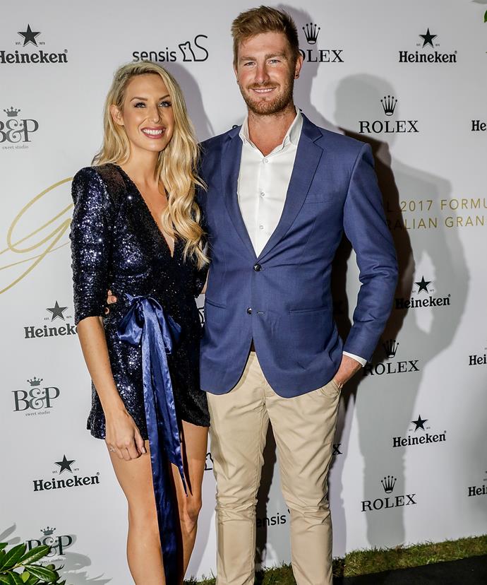 Shaz and Nick glammed it up for date night at the Glamour on the Grid Grand Prix party in Melbourne on March 22, 2017.