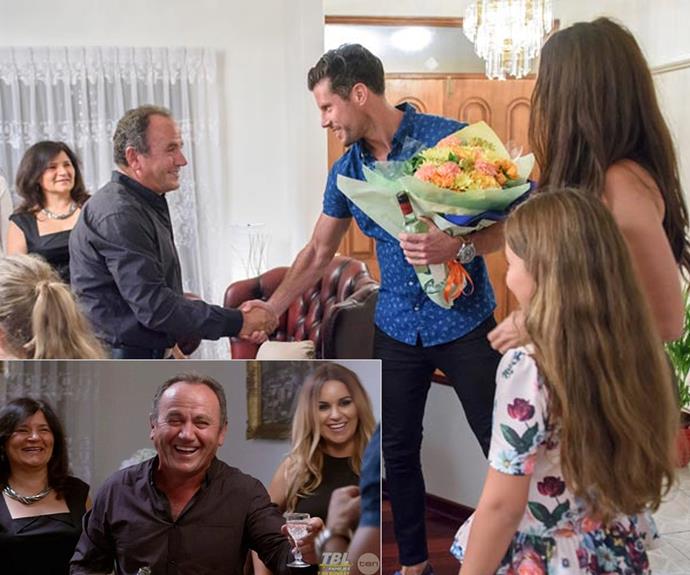 Sam met Snez's family during home visits on *The Bachelor*.