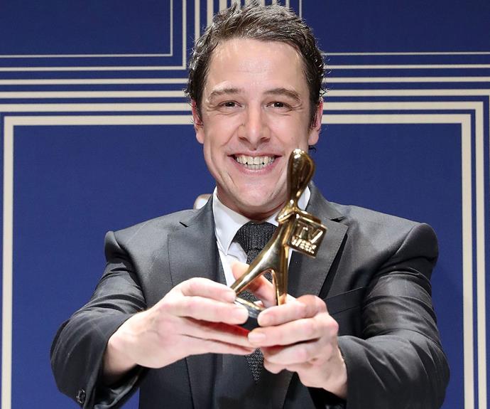 Sam and his new mate, the Gold Logie!