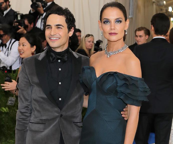The 38-year-old is joined by designer and close friend, Zac Posen.
