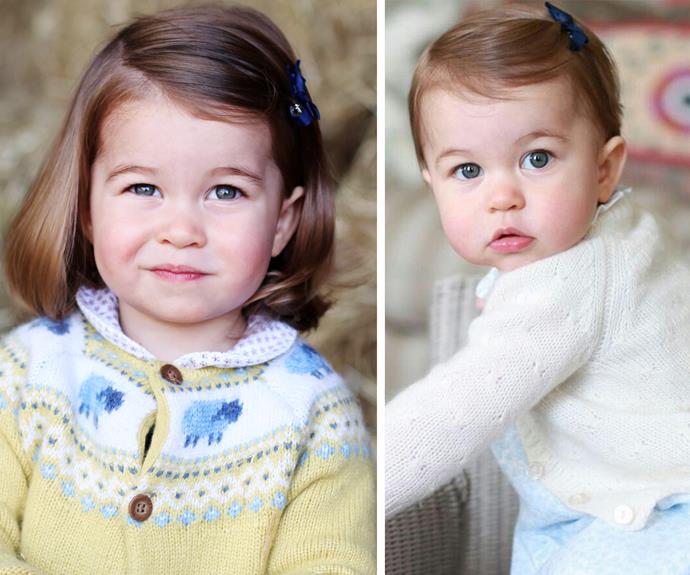 For those playing at home... The little Princess is donning the same bow she wore for her last birthday portrait.