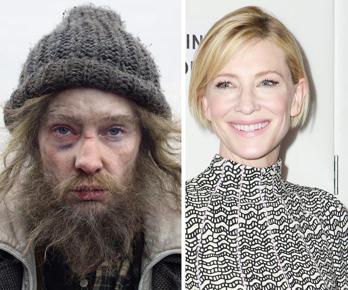 Cate Blanchett is that you? The beloved actress looks very different to her usual self in her new film, *Manifesto*.
