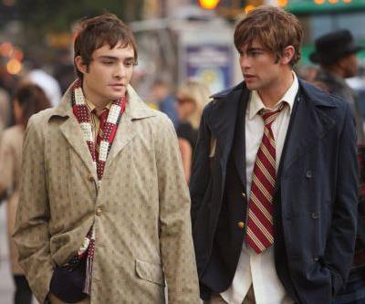 Ed Westwick and Chace Crawford as Upper East Side hotties, Nate and Chuck.