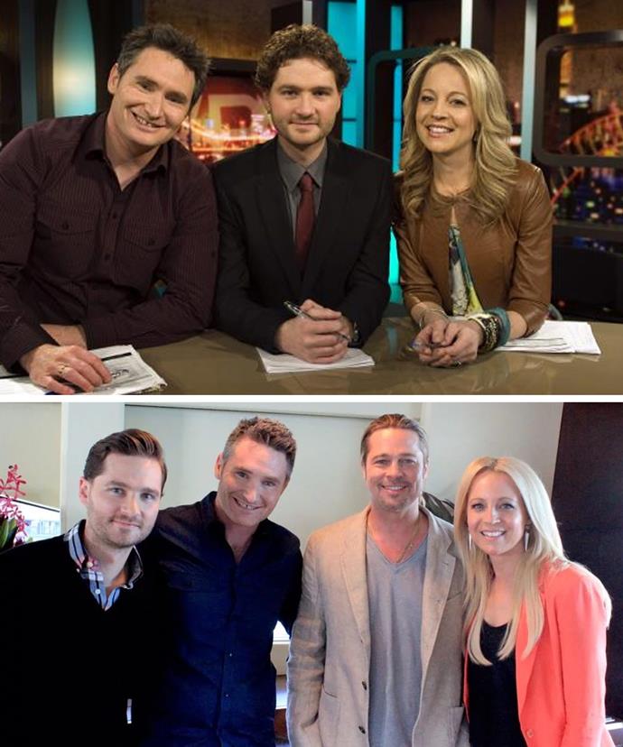Dave Hughes, Charlie Pickering and Carrie Bickmore were the original hosts of *The 7PM Project*.