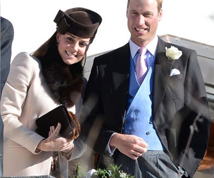 In 2013, at the Switzerland wedding of polo player Mark Tomlinson and Olympic gold medalist Laura Bechtolsheimer. Catherine was pregnant with Prince George at the time.