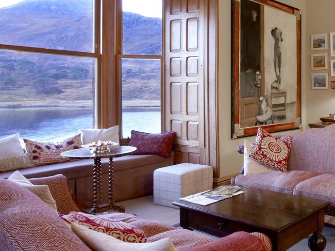A view from the lounge at Glen Affric.