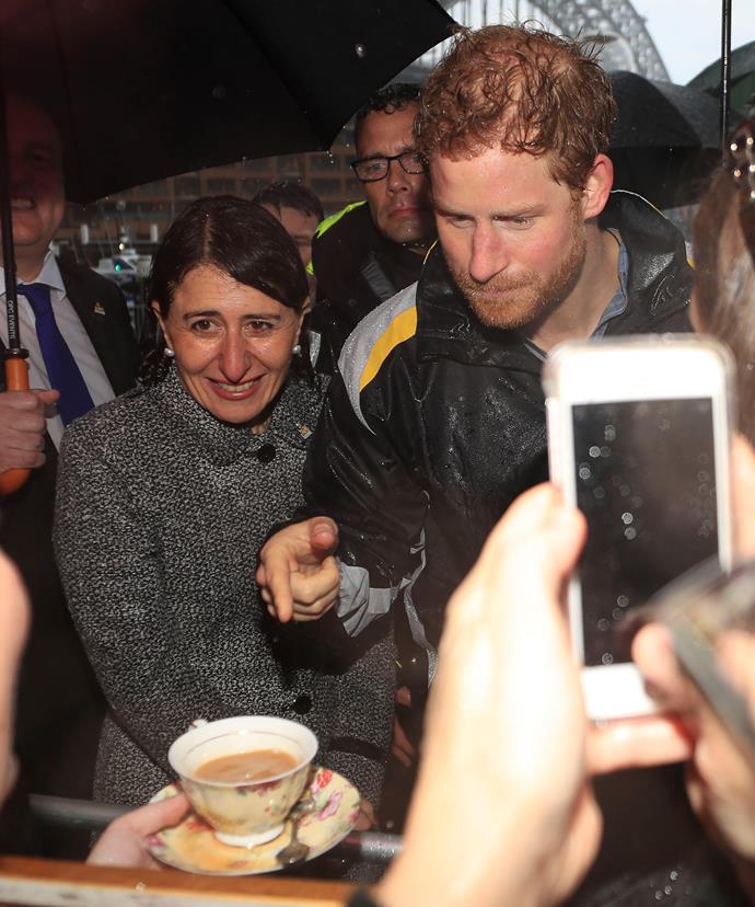 Harry insisted he didn't deserve the tea and his well-wishers should have it instead.