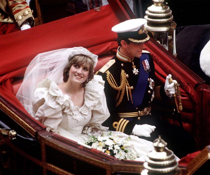 The laid-back outing is a far cry from her lavish wedding day to Charles in 1981.