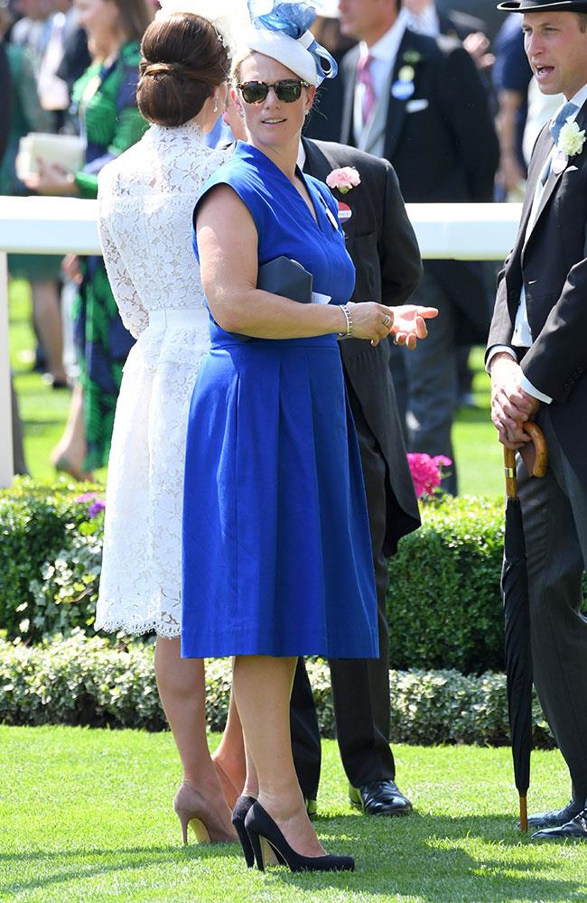 **20. Zara Tindall.** Being a professional equestrian, of course Zara Tindall made a couple of appearances. Her first, on day one, was in this stunning cobalt blue number.