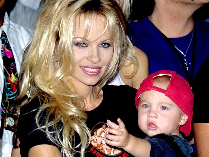 **1997:** The couple eventually divorced in 1998 and soon after Tommy went to jail for four months for assault. During this era, Pam's hair went from beach babe to Barbie doll, and her kohl-lined eyes rounded out her new signature style.