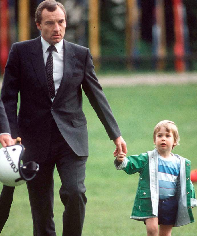 Barry with Prince William in 1985.