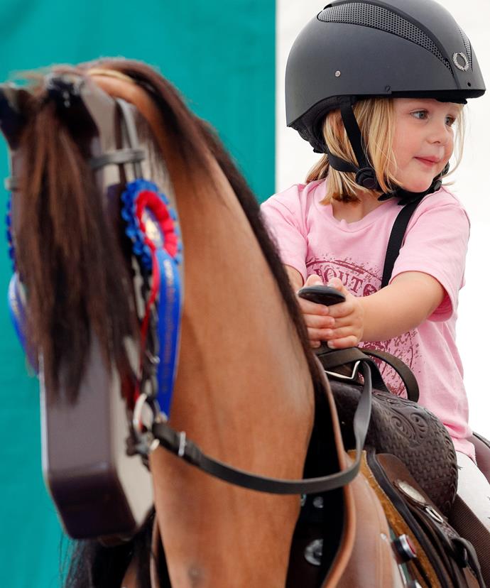 We may have a budding equestrian on our hands.